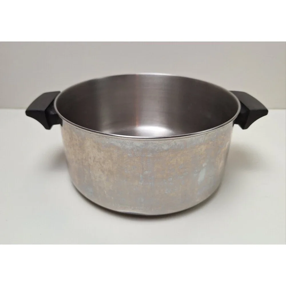 Revere Ware 4 1/2 Qt Stainless Steel Tri-Ply Disc Bottom Stock Pot  18/10 No Lid
